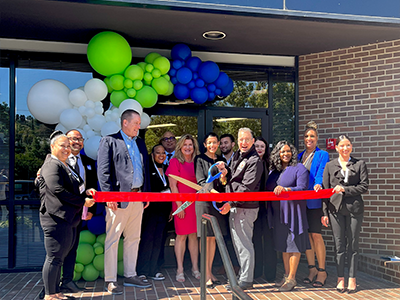 April 11, 2024: Ribbon cutting ceremony in front of the new Woodland Hills WorkSource Center operated by EWDD partner Equus Workforce Solutions